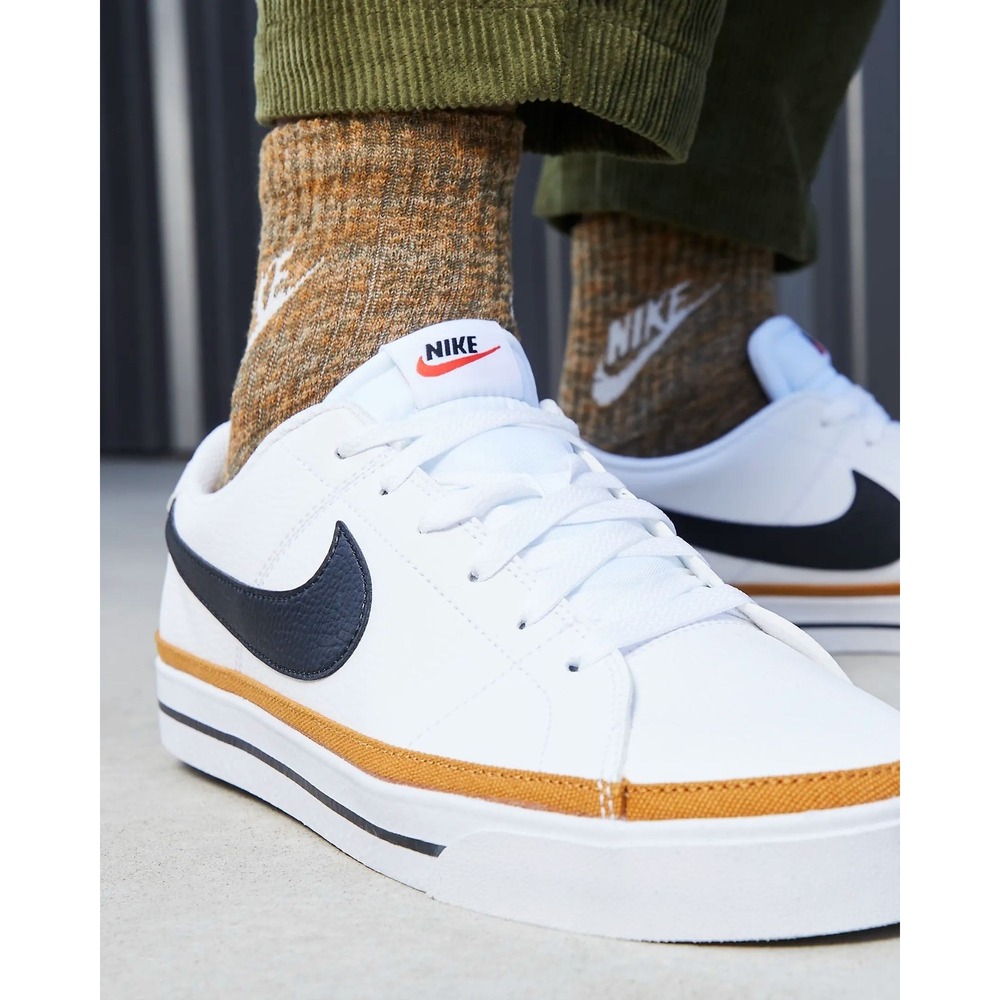 Nike Court Legacy Men's Shoes White Gold Sneakers DH3162-101 Size 9